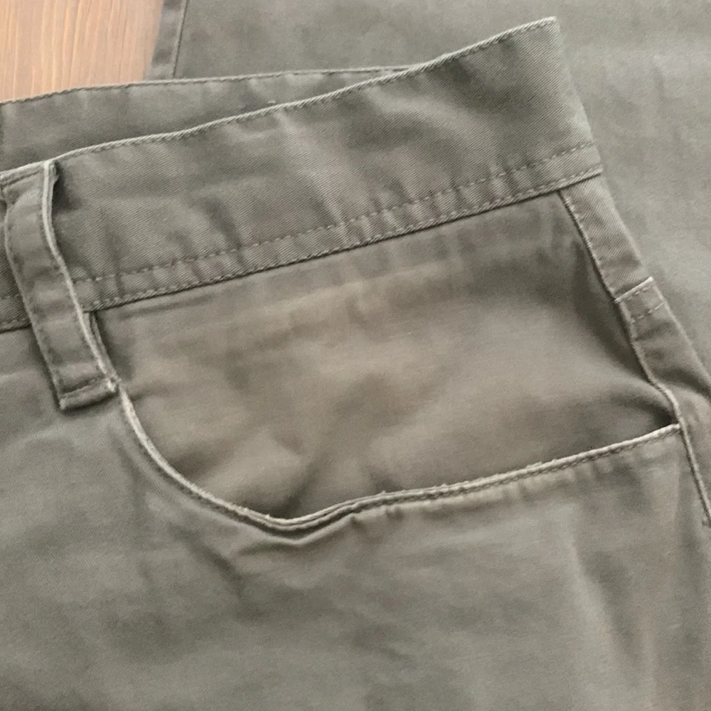Perry Ellis Men's Casual 5 Pocket Twill Pants Grey Olive 34x30